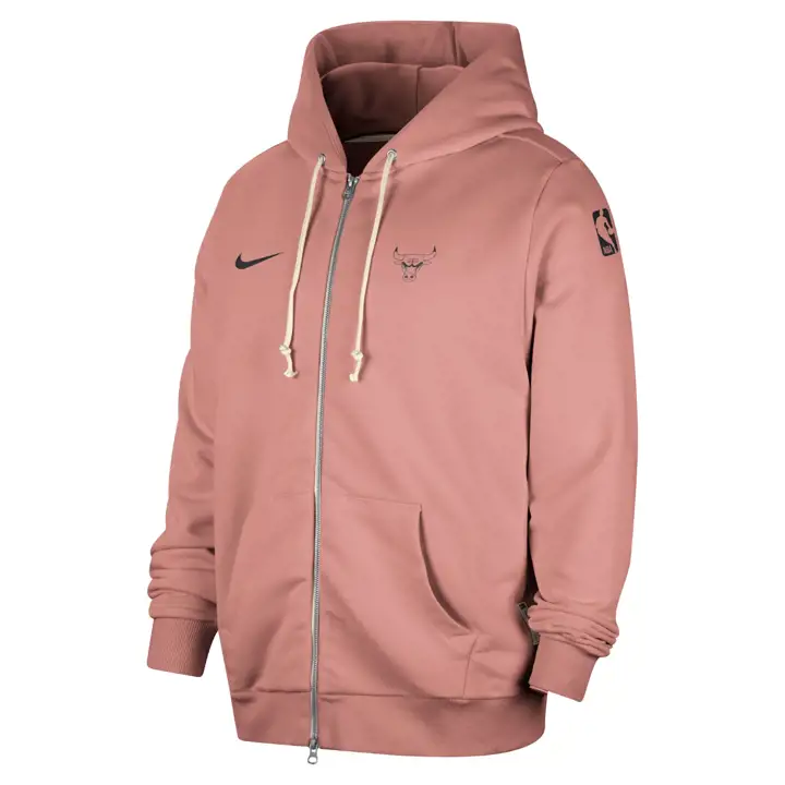 SWEAT À CAPUCHE EN POLAIRE ENTIÈREMENT ZIPPÉ NIKE DRI-FIT STANDARD ISSUE CHICAGO BULLS NBA ROUGE/IVOIRE 24