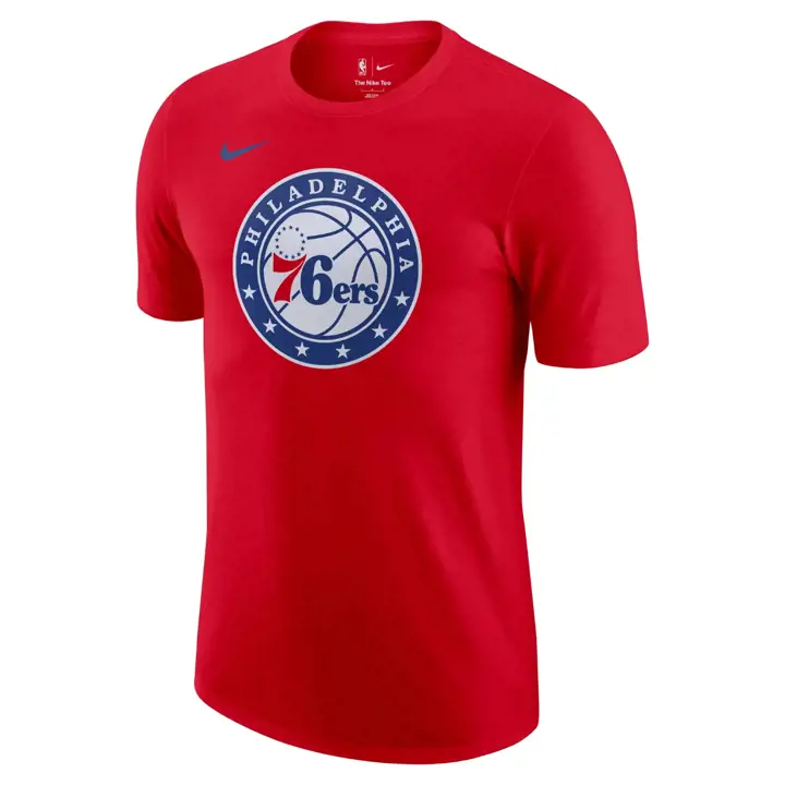 TEE-SHIRT À MANCHES COURTES ET LOGO ESSENTIAL NBA DES PHILADELPHIA 76ERS ROUGE 24