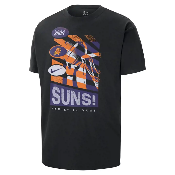 T-SHIRT VINTAGE MANCHES COURTES NBA COURTSIDE PHOENIX SUNS 24 NOIR
