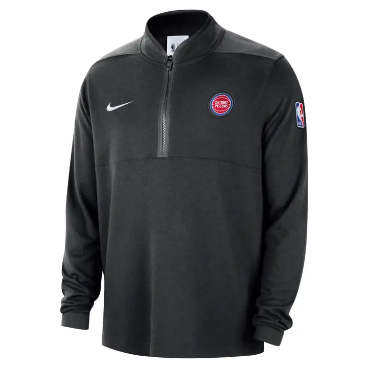 HAUT À MANCHES LONGUES SEMI-ZIP DRIFIT NBA DETROIT PISTONS 24 BLK