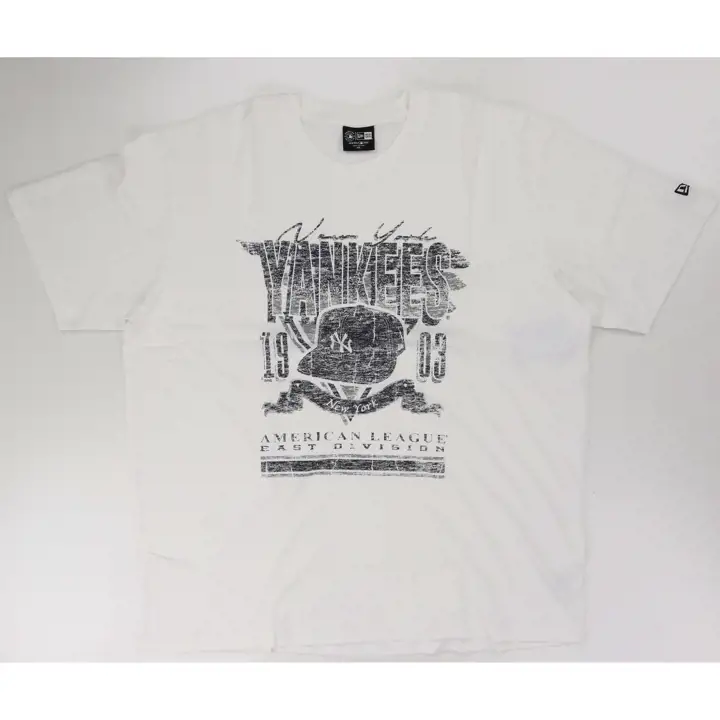 T-shirt vintage New York Yankees MLB NE effet usé BLANC