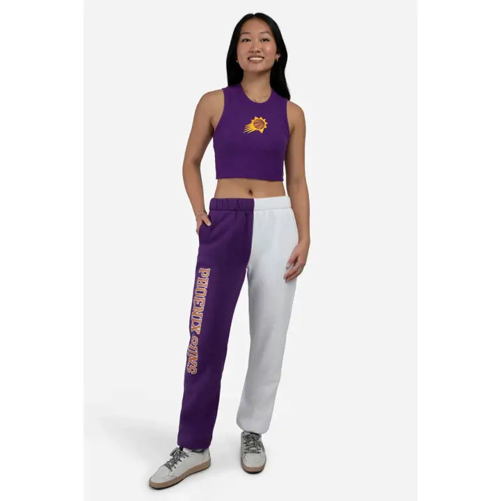 PANTALON DE JOGGING FEMME SUNS NBA COULEUR-BLOC VIO/BLC/ORA