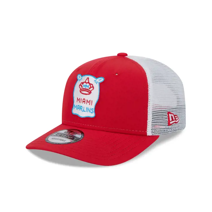 Miami Marlins 2024 MLB CITY CONNECT ALT TRUCKER ROUGE