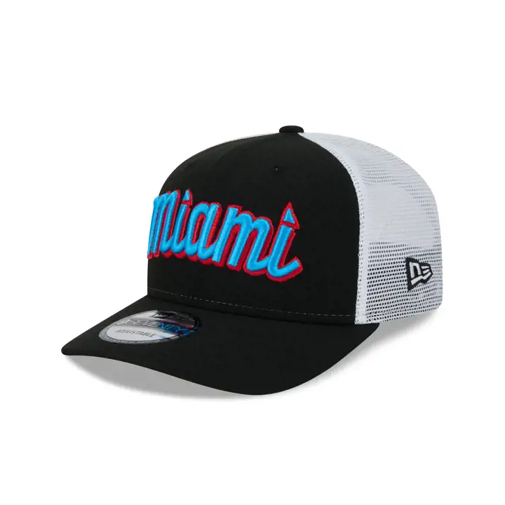 Miami Marlins 2024 MLB CITY CONNECT TRUCKER NOIR