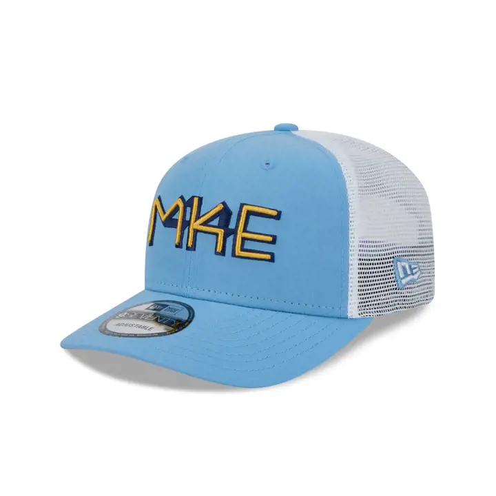 Milwaukee Brewers 2024 MLB CITY CONNECT ALT TRUCKER BLEU