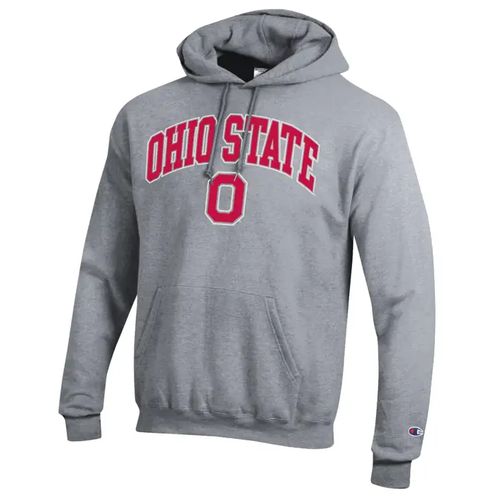 Chandail à capuchon mi-lourd Powerblend NCAA des Buckeyes d'Ohio State GRIS