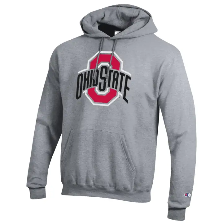 Sweat à capuche Powerblend grand logo NCAA Ohio State Buckeyes GRY