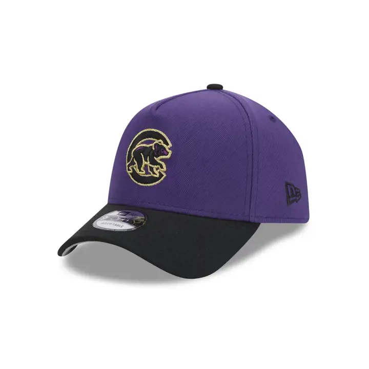 CASQUETTE CHICAGO CUBS MLB COURONNE AFRAME 9FORTY WS 2016 VIO/NOIR/GRI