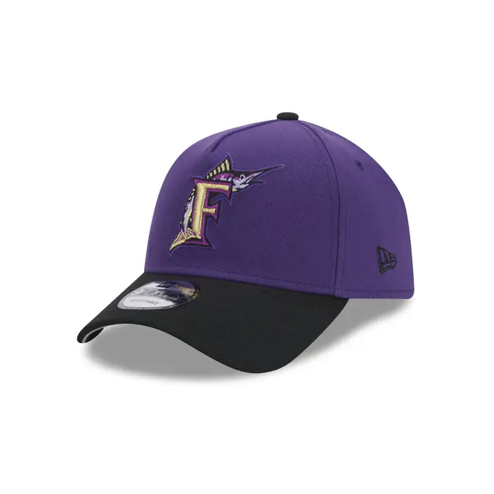 FLORIDA MARLINS MLB COURONNÉE AFRAME 9FORTY 10ÈME ANN PUR/NOIR/G