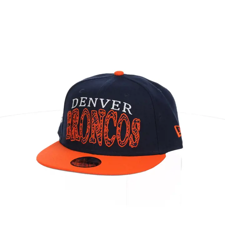 Denver Broncos NFL Youth 2T Wordmark 9FIFTY Marine/ORNG