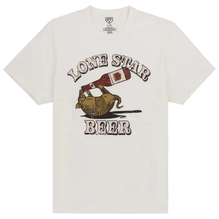 LONESTAR EFF Vintage Beer T-shirt CREAM