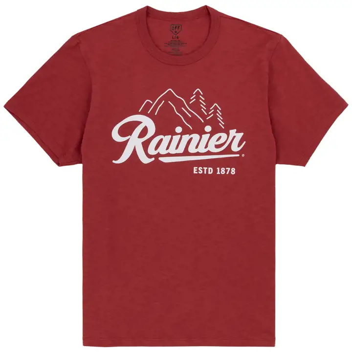 RAINIER EFF Vintage Beer T-shirt RED