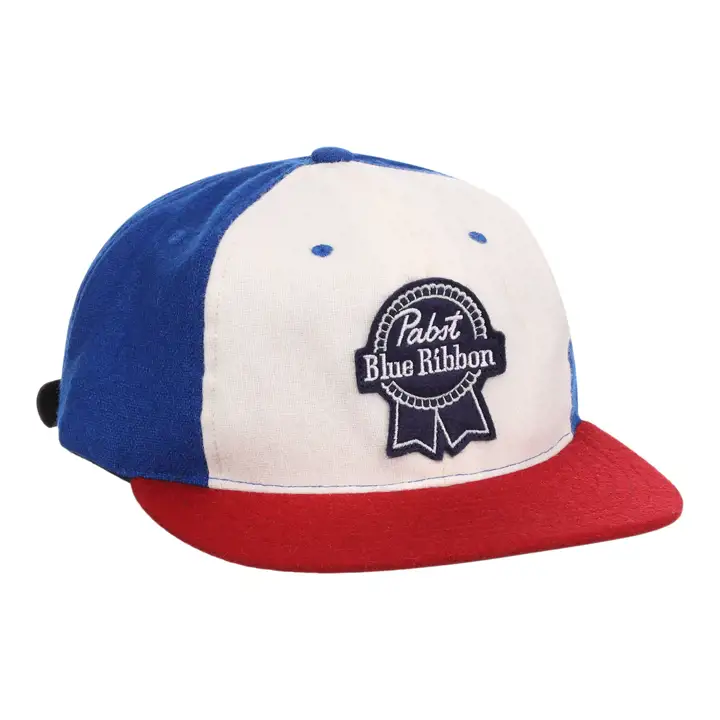 Casquette de Baseball en Laine PBR EFF Vintage Crème/Bleu/Rouge