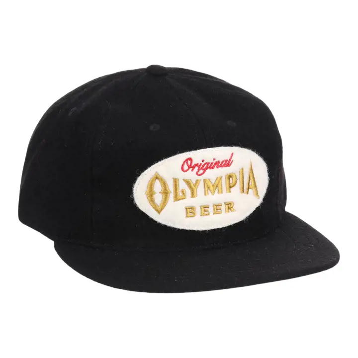 OLYMPIA EFF Vintage Beer Wool Ballcap BLK