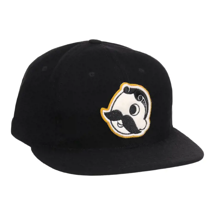 Casquette de baseball en laine vintage NATIONAL BOHEMIAN EFF noire