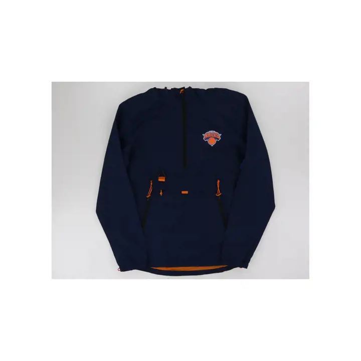 Veste à quart de zip NBA COMPETE New York Knicks bleu marine