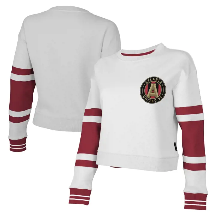 Atlanta United FC MLS Match amical Femme Manches longues court Col rond BLANC