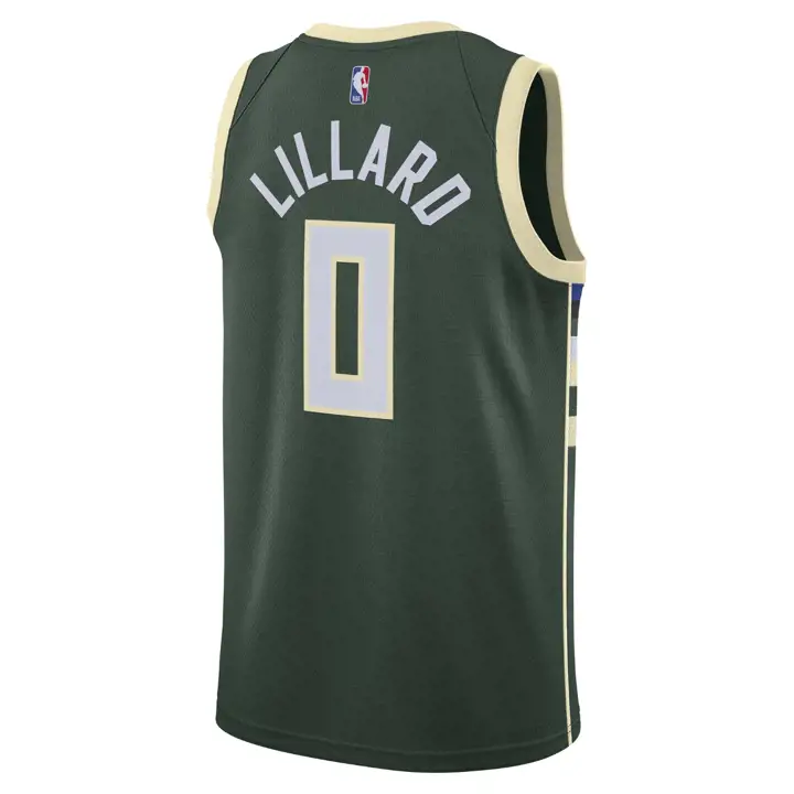 MAILLOT SWINGMAN ICON BUCKS NBA Damian Lillard DKGRN