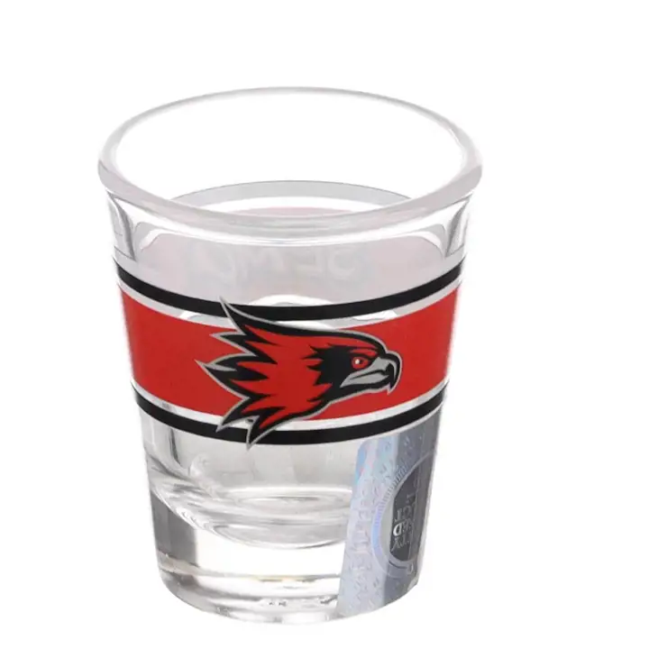 Verre à liqueur rayé de 2 oz des Redhawks de l'Université d'État du Sud-Est du Missouri AST