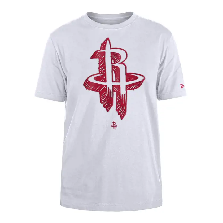 T-shirt Doodle NBA Houston Rockets BLANC