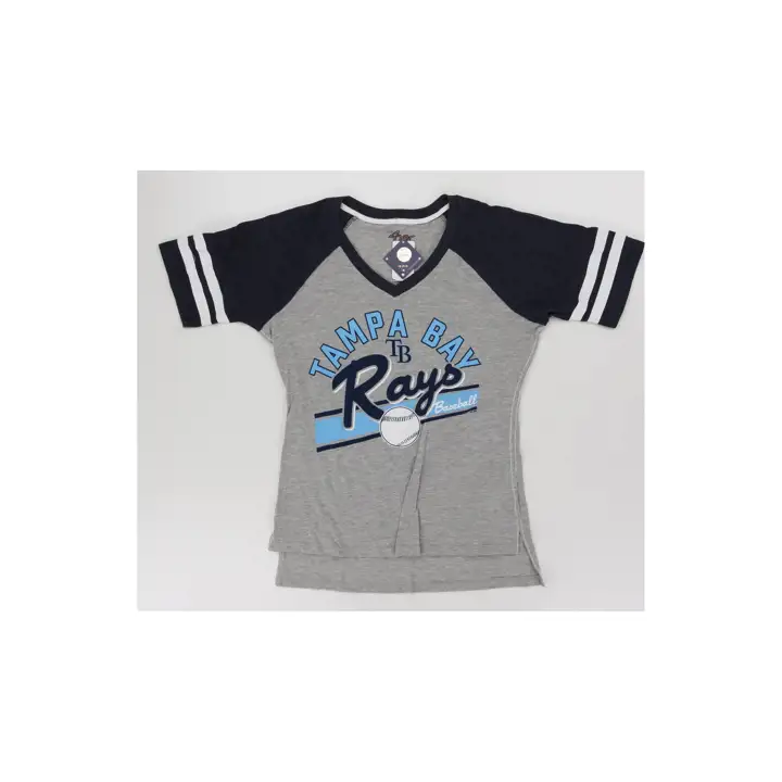 Tampa Bay Rays MLB T-shirt Femme Goal Line Manches Courtes 23 GRIS HEATHER