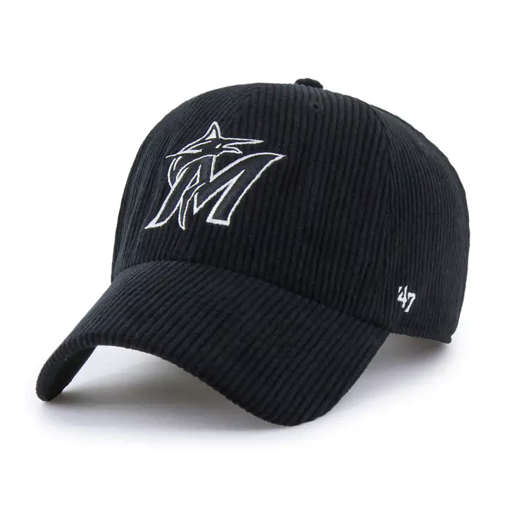 MIAMI MARLINS MLB Casquette TC CORD '47 CLEAN UP NOIR