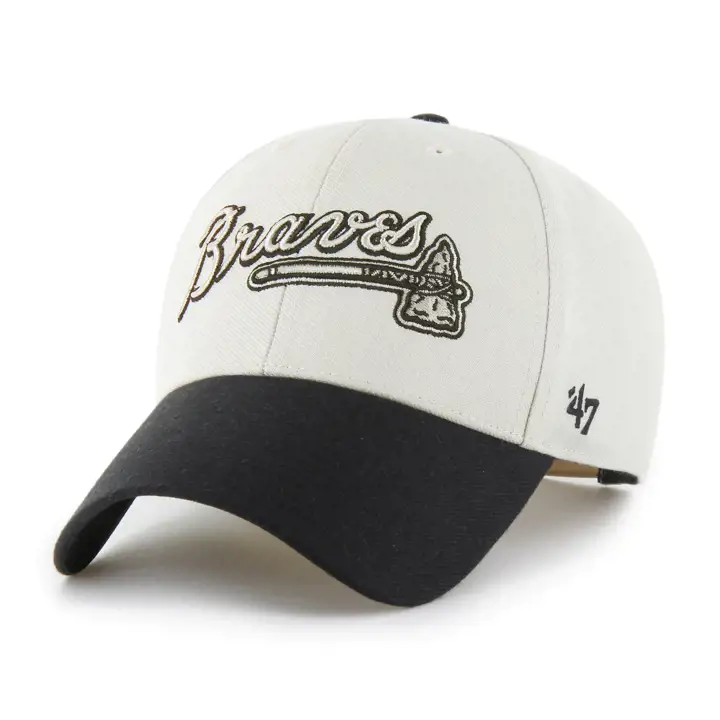 ATLANTA BRAVES MLB Bone/Black Script '47 MVP TAN/BLK