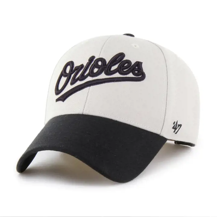 BALTIMORE ORIOLES MLB Casquette MVP '47 en beige/noir avec logo noir