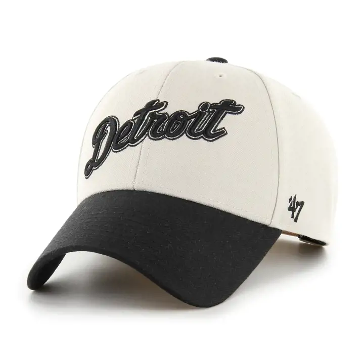 DETROIT TIGERS MLB Bone/Black Script '47 MVP TAN/BLK