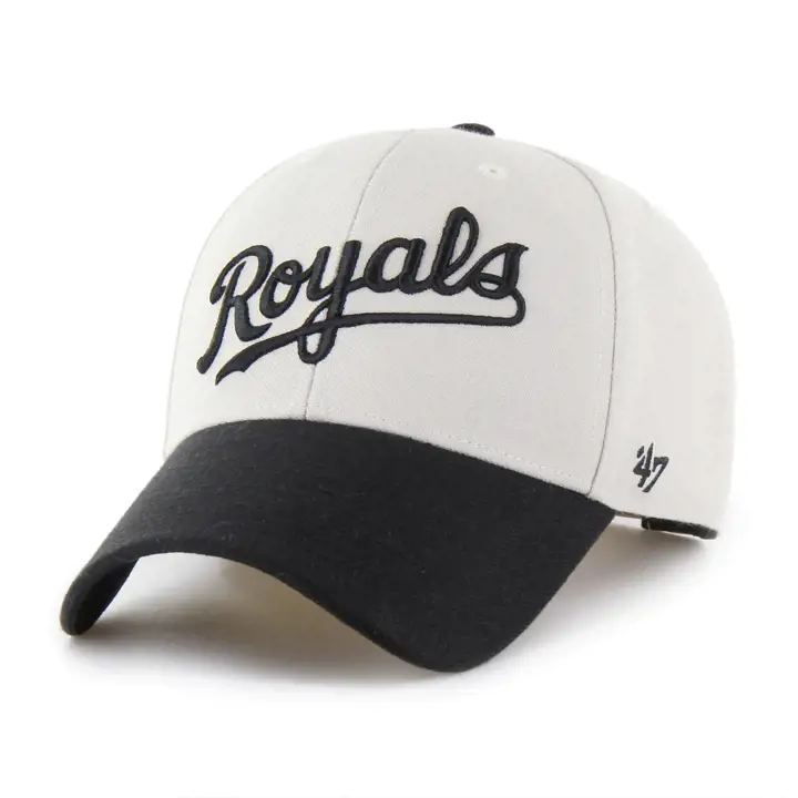KANSAS CITY ROYALS MLB Bone/Black Script '47 MVP TAN/BLK