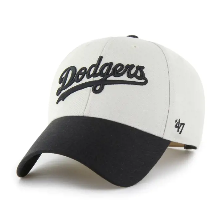 LOS ANGELES DODGERS MLB Casquette Bone/Noir Script '47 MVP TAN/BLK