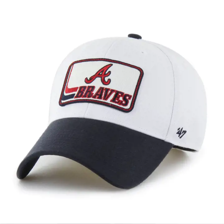 Casquette ajustable MVP '47 des Braves d'Atlanta de la MLB pour jeune - Blanc/Bleu marine