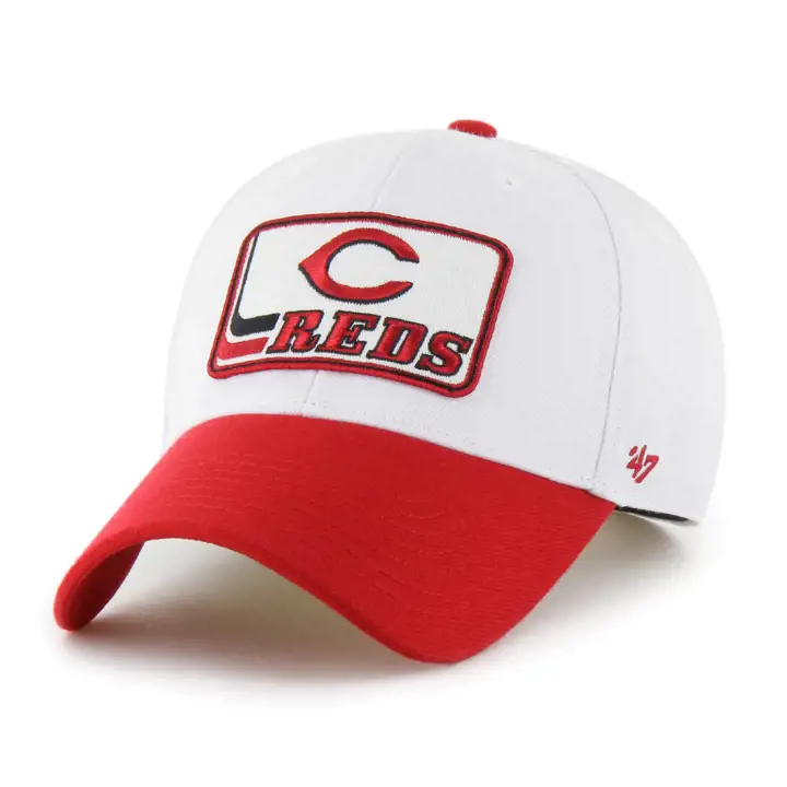 CASQUETTE DE BASEBALL POUR JEUNE MLB CINCINNATI REDS '47 MVP BLANC/ROUGE