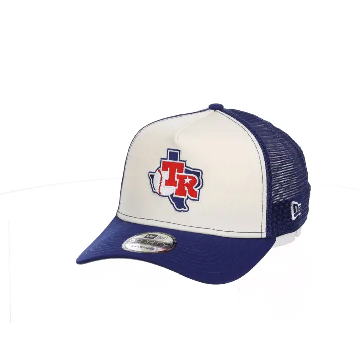 Casquette Trucker New Era 9FORTY Chrome Foam Texas Rangers MLB Argent/Bleu Royal