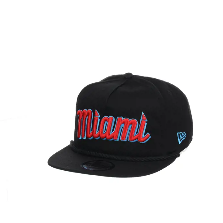 Miami Marlins MLB NEW ERA CC ROPE GOLFER BLK