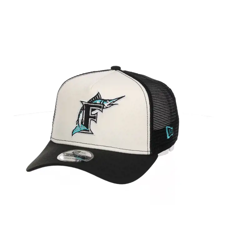 Casquette trucker Miami Marlins MLB NEW ERA 9FORTY CHROME FOAM SILV/BL