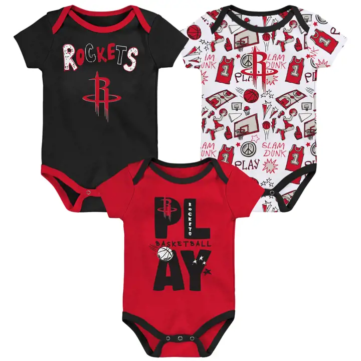 HOUSTON ROCKETS NBA Nouveau-né Joue au ballon Ensemble 3 pièces 24 ROUGE