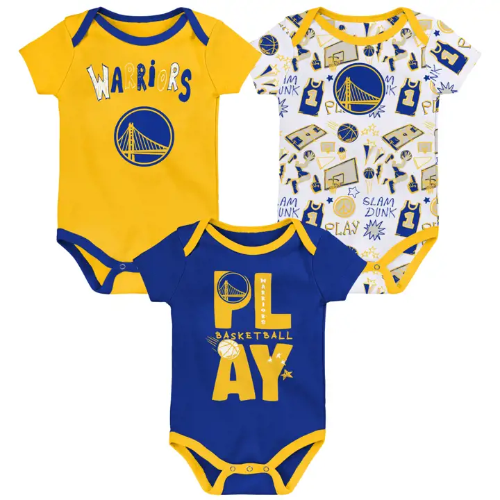 GOLDEN STATE WARRIORS NBA Lot de 3 ballons de jeu pour bébé 24 BLEU