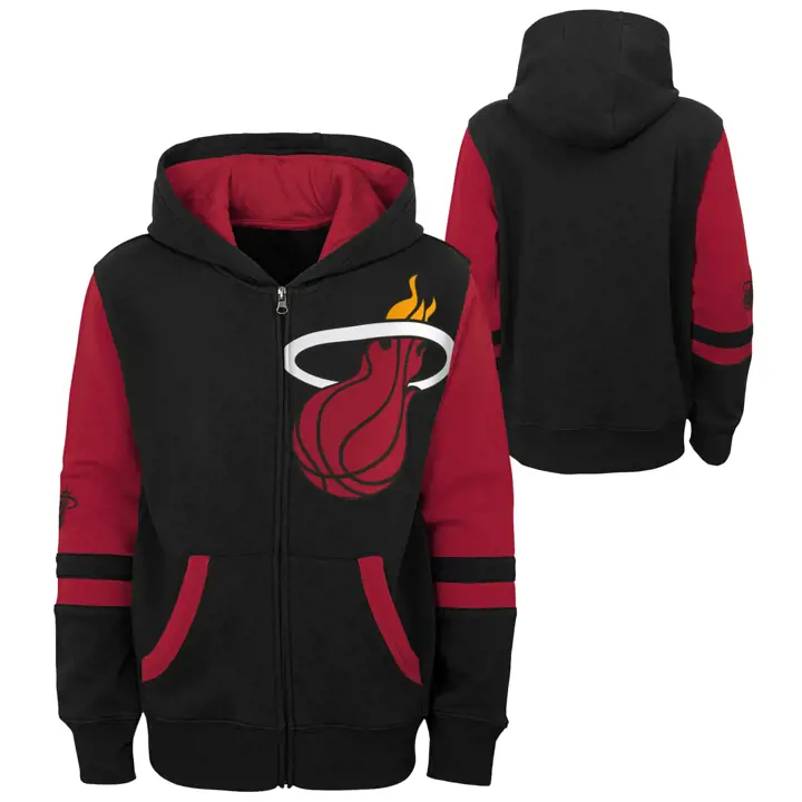 Veste zippée intégrale pour enfants MIAMI HEAT NBA Straight To The League ROUGE