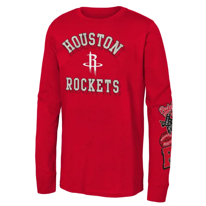 T-shirt manches longues HOUSTON ROCKETS NBA Youth Up My Sleeve ROUGE