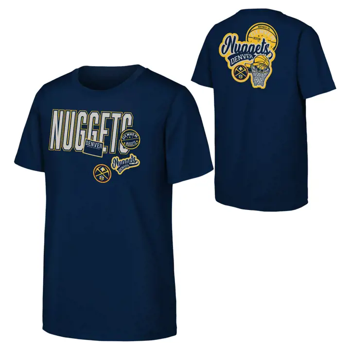 T-shirt DENVER NUGGETS NBA Youth Patches BLEU MARINE