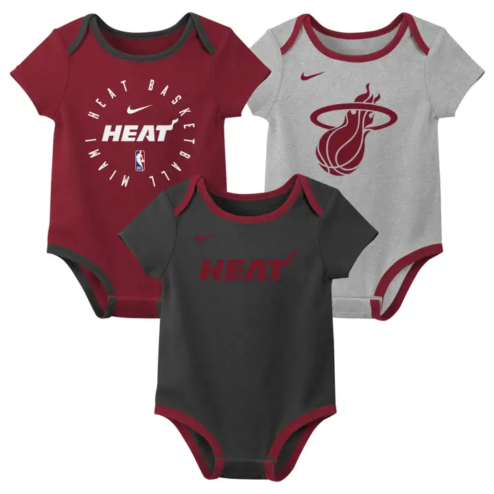 Ensemble de 3 pièces pour nouveau-né Miami Heat NBA Nike ROUGE