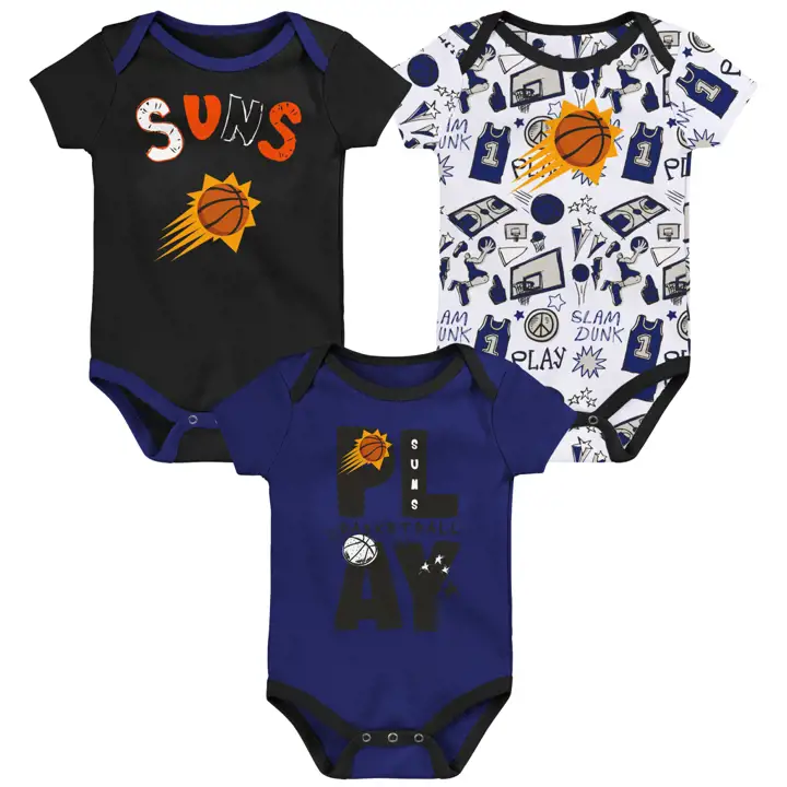 Lot de 3 balles de jeu PHOENIX SUNS NBA pour bébés, 24 PUR