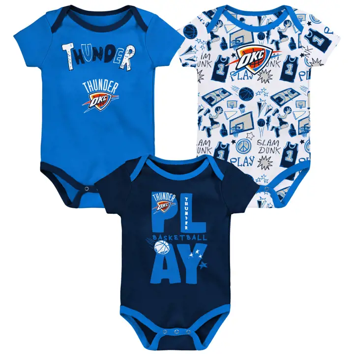 OKLAHOMA CITY THUNDER NBA Ensemble de 3 ballons pour bébé 24 BLEU