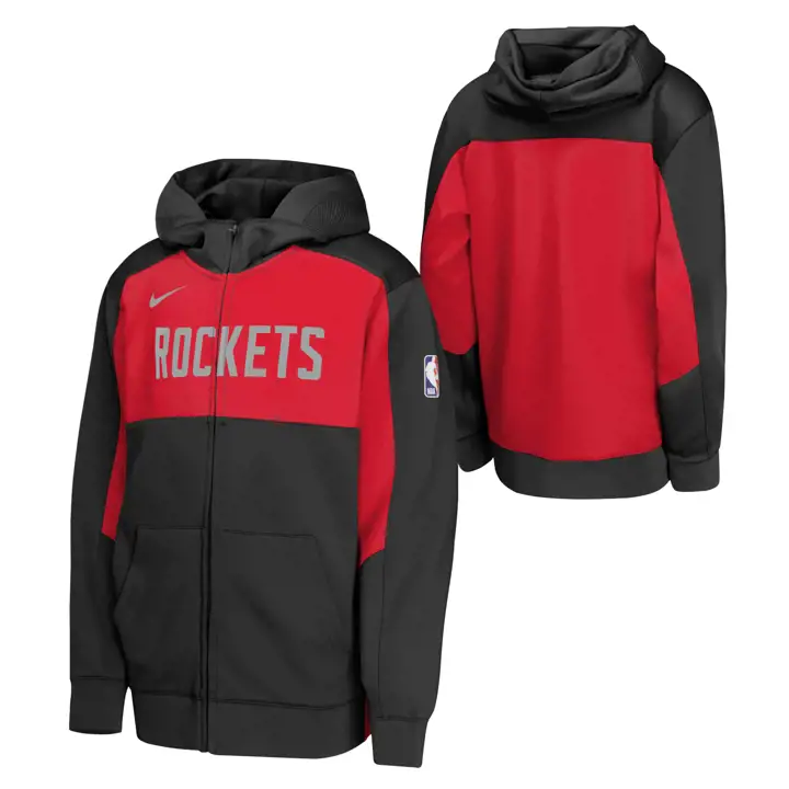 HOUSTON ROCKETS NBA Sweat à Capuche Entièrement Zippé Jeune Showtime 24 Rouge