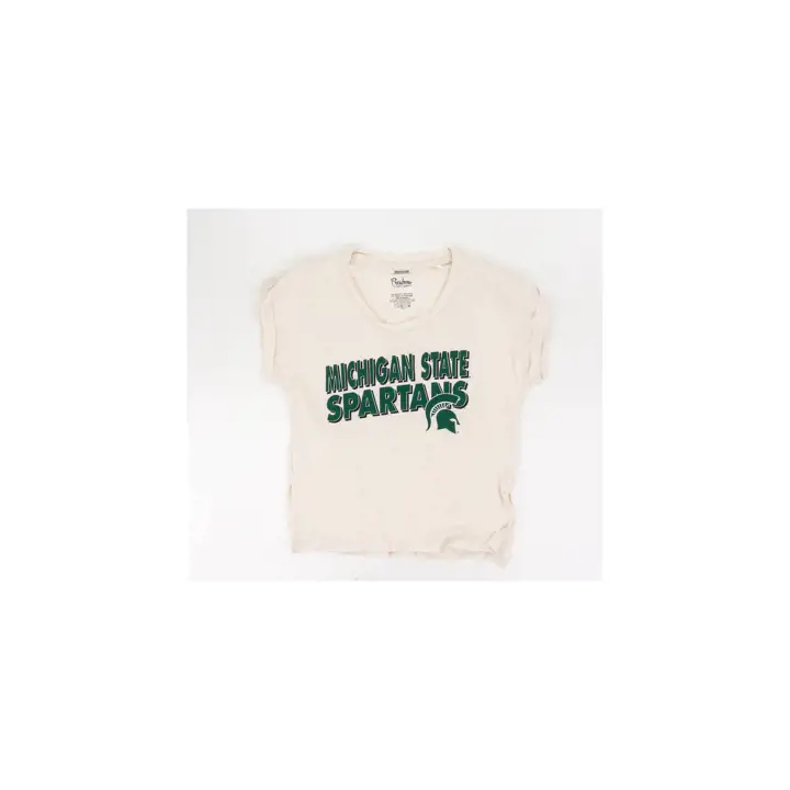 T-shirt col en V Knobi NCAA Michigan State Spartans pour femme