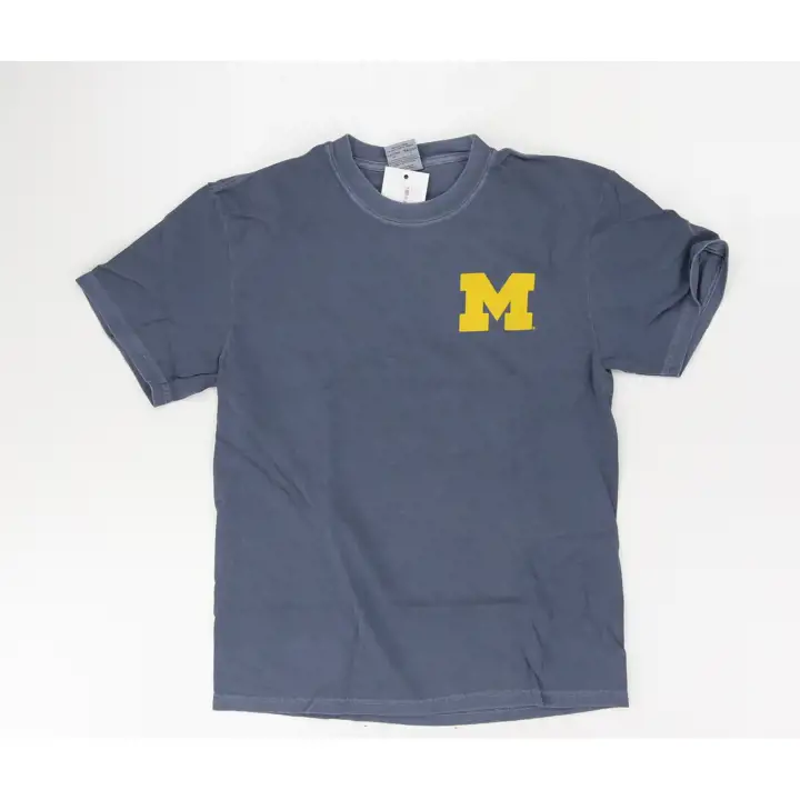 Michigan Wolverines NCAA Distreddes Disc T-Shirt navy