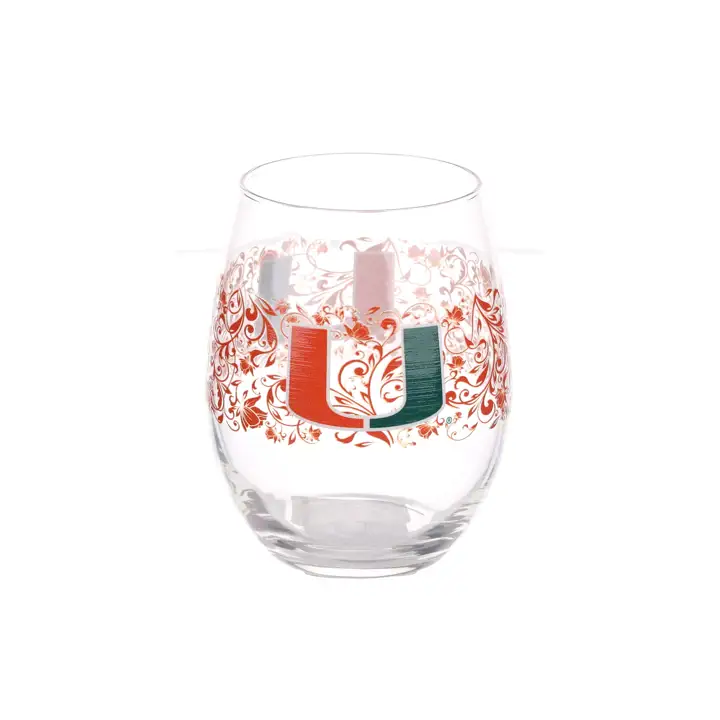 Miami Hurricanes Gobelet sans pied 443 ml à motif floral AST