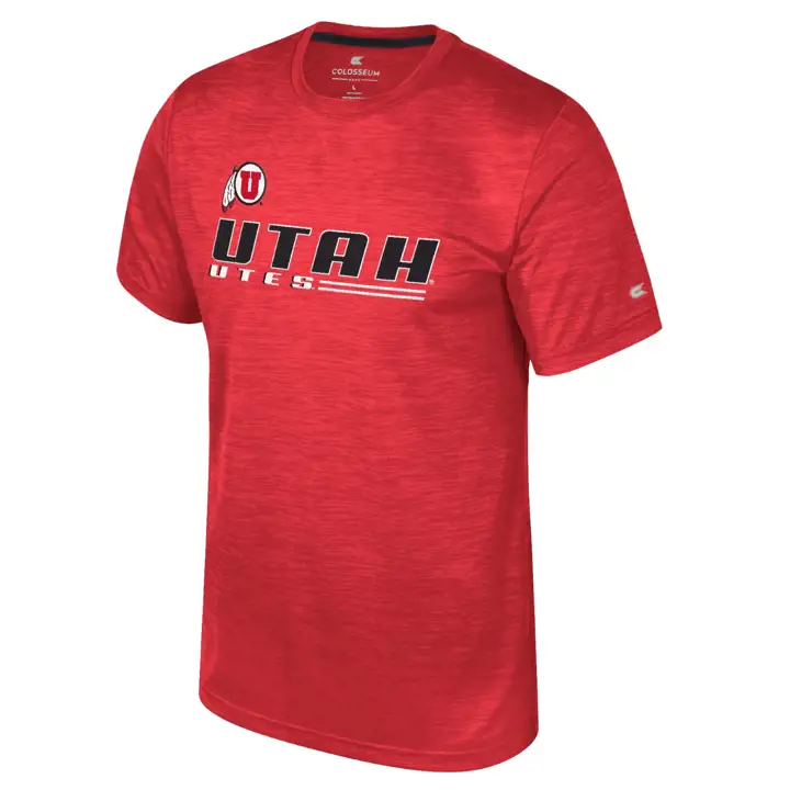 UTAH UTES NCAA LANGMORE SS T-SHIRT 24 ROUGE