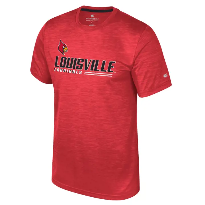 T-SHIRT LOUISVILLE CARDINALS NCAA LANGMORE MANCHES COURTES 24 ROUGE